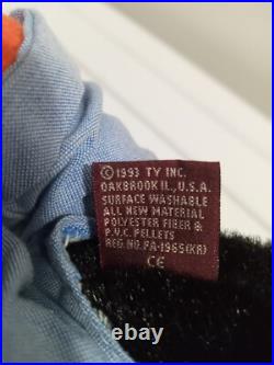 Ty Beanie Babies Cawley The Crow 1993 Retired With Tag Erros Extremely Rare