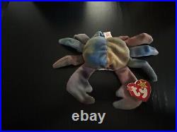 Ty Beanie Babies Claude the Crab 1996 Rare Error Tag