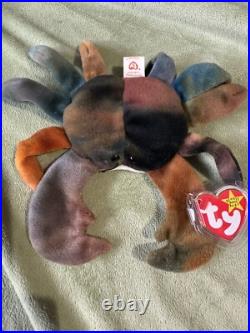 Ty Beanie Babies Claude the Crab 96 2 Errors I Am Aware Of RARE