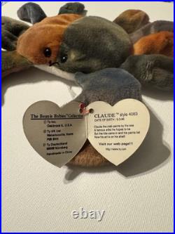 Ty Beanie Babies Claude the Crab RARE ERRORS