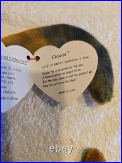 Ty Beanie Babies Claude the Crab RARE ERRORS