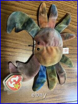 Ty Beanie Babies Claude the Crab (rare. With Numerous Tag Errors)