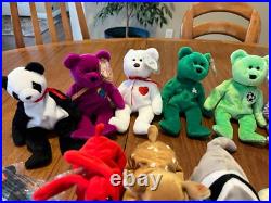 Ty Beanie Babies Collection of 30, RARE, Many with Errors, Mint One Owner
