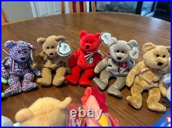 Ty Beanie Babies Collection of 30, RARE, Many with Errors, Mint One Owner