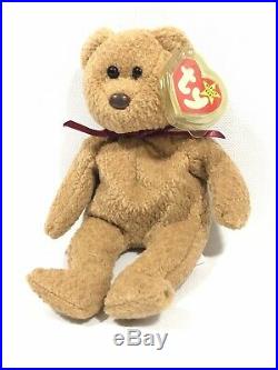 Ty Beanie Babies Curly Bear 1996 Rare With Tag Errors! #4052 Tag Retired PVC