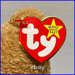 Ty Beanie Babies Curly Bear DOB April 1996 Hang/93 Tush Tag Errors Rare HTF 4052
