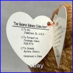 Ty Beanie Babies Curly Bear DOB April 1996 Hang/93 Tush Tag Errors Rare HTF 4052