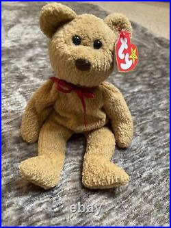 Ty Beanie Babies Curly The Bear 1993 TAG ERRORS- Rare find