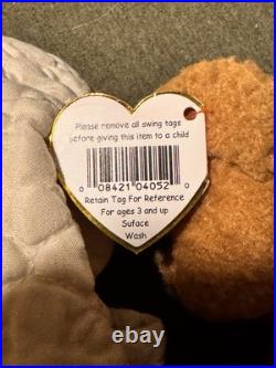 Ty Beanie Babies Curly The Bear Plush Toy 4052 EXTREMELY RARE WITH ERRORS
