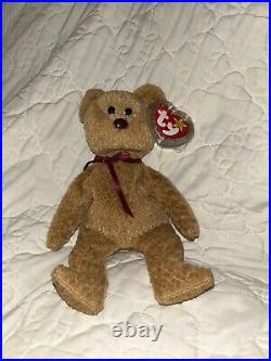 Ty Beanie Babies Curly The Bear Plush Toy 4052 Rare Defects