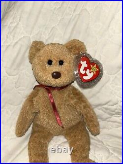 Ty Beanie Babies Curly The Bear Plush Toy 4052 Rare Defects