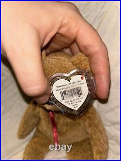 Ty Beanie Babies Curly The Bear Plush Toy 4052 Rare Defects