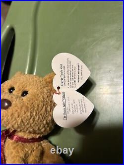 Ty Beanie Babies Curly The Bear Plush Toy 4052 Rare Defects