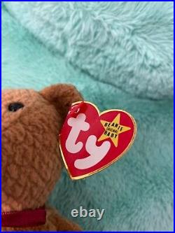 Ty Beanie Babies Curly the Bear Extremely Rare 4052, 1993 Retired with ERRORS