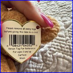 Ty Beanie Babies Curly the Bear Plush Toy Vintage 4052 Rare With Errors