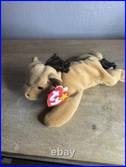 Ty Beanie Babies Derby The Horse 1995 Yarn Mane RARE 11 ERRORS PVC Pellets