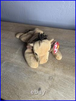 Ty Beanie Babies Derby The Horse 1995 Yarn Mane RARE 11 ERRORS PVC Pellets