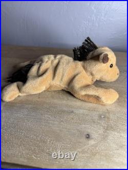 Ty Beanie Babies Derby The Horse 1995 Yarn Mane RARE 11 ERRORS PVC Pellets