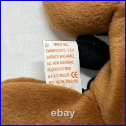 Ty Beanie Babies Doby 4110 Doberman Dog 1996 Retired PVC Pellets Rare Vtg Plush