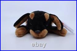 Ty Beanie Babies Doby Black Brown Dog 1996 RARE, FACTORY ERRORS Retired, Baby