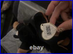 Ty Beanie Babies Doby the Doberman 1996 with Hang Tag PVC PELLETS RARE