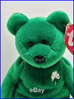 Ty Beanie Babies Erin The Irish Bear Extremely Rare With Errors MT-NWT VTG 1997