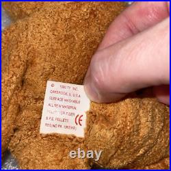 Ty Beanie Babies Fuzz Bear 1998 Retired Rare With Errors