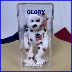 Ty Beanie Babies Glory USA? Bear Plush Toy Red White & Blue Rare With Errors