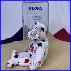 Ty Beanie Babies Glory USA? Bear Plush Toy Red White & Blue Rare With Errors