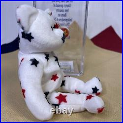 Ty Beanie Babies Glory USA? Bear Plush Toy Red White & Blue Rare With Errors