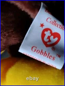 Ty Beanie Babies Gobbles The Turkey 1996 Rare & Has Errors