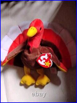 Ty Beanie Babies Gobbles The Turkey 1996 Rare & Has Errors