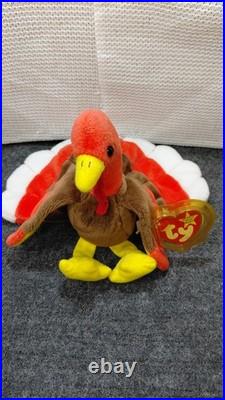 Ty Beanie Babies Gobbles the Turkey, Rare with Tag Errors and PVC Pellets