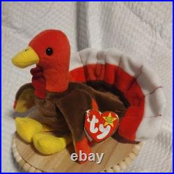 Ty Beanie Babies Gobbles the Turkey, Rare with Tag Errors and PVC Pellets Ty Beanie Babies Gobbles the Turkey, Rare with Tag Errors and PVC Pellets