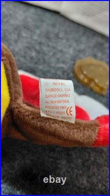 Ty Beanie Babies Gobbles the Turkey, Rare with Tag Errors and PVC Pellets