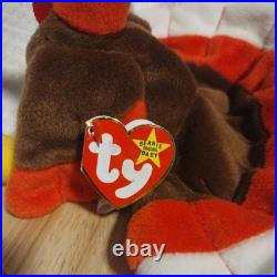 Ty Beanie Babies Gobbles the Turkey, Rare with Tag Errors and PVC Pellets Ty Beanie Babies Gobbles the Turkey, Rare with Tag Errors and PVC Pellets