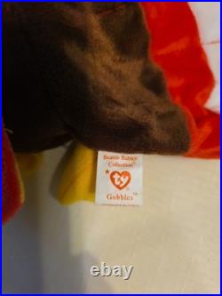 Ty Beanie Babies Gobbles the Turkey, Rare with Tag Errors and PVC Pellets Ty Beanie Babies Gobbles the Turkey, Rare with Tag Errors and PVC Pellets
