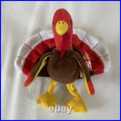 Ty Beanie Babies Gobbles the Turkey Ultra Rare with All the Tag Errors- Retired