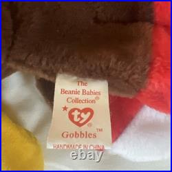 Ty Beanie Babies Gobbles the Turkey Ultra Rare with All the Tag Errors- Retired