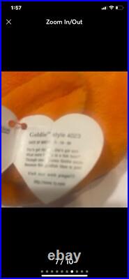Ty Beanie Babies Goldie the Goldfish 4023 PVC Pellets RARE Mint Ty Beanie Babies Goldie the Goldfish 4023 PVC Pellets RARE Mint