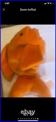 Ty Beanie Babies Goldie the Goldfish 4023 PVC Pellets RARE Mint Ty Beanie Babies Goldie the Goldfish 4023 PVC Pellets RARE Mint
