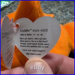Ty Beanie Babies Goldie the Goldfish Rare- Tag Errors