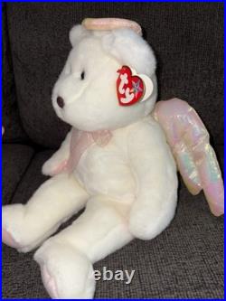 Ty Beanie Babies Halo The Angel Bear Retired Toy Plush with Tag. RARE BROWN NOSE Ty Beanie Babies Halo The Angel Bear Retired Toy Plush with Tag. RARE BROWN NOSE