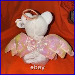 Ty Beanie Babies Halo the Angel Bear Toy 1998 Extremely Rare! Mint Condition