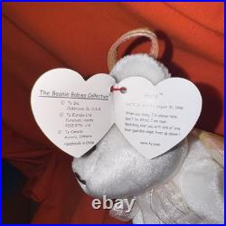 Ty Beanie Babies Halo the Angel Bear Toy 1998 Extremely Rare! Mint Condition
