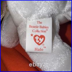 Ty Beanie Babies Halo the Angel Bear Toy 1998 Extremely Rare! Mint Condition