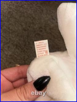 Ty Beanie Babies Halo the Angel Bear Toy (Tag Errors, Brown Nose, RARE) Ty Beanie Babies Halo the Angel Bear Toy (Tag Errors, Brown Nose, RARE)