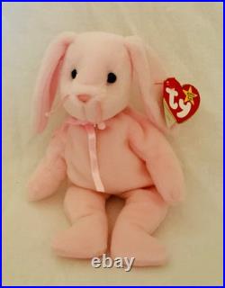 Ty Beanie Babies Hoppity Rabbit Pink Rare NEW with tags