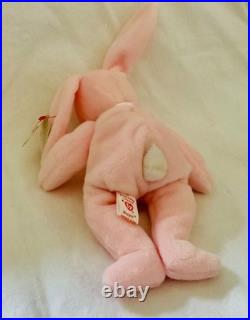 Ty Beanie Babies Hoppity Rabbit Pink Rare NEW with tags