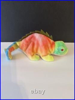Ty Beanie Babies IGGY The Tie Dye Iguana. 1997 Rare Coloring With Errors withtag Ty Beanie Babies IGGY The Tie Dye Iguana. 1997 Rare Coloring With Errors withtag